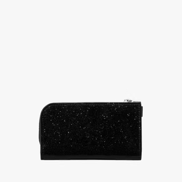 Kate Spade New York Space Invaders X Glitter Patent Small Bifold Wallet NWT - Picture 3 of 5